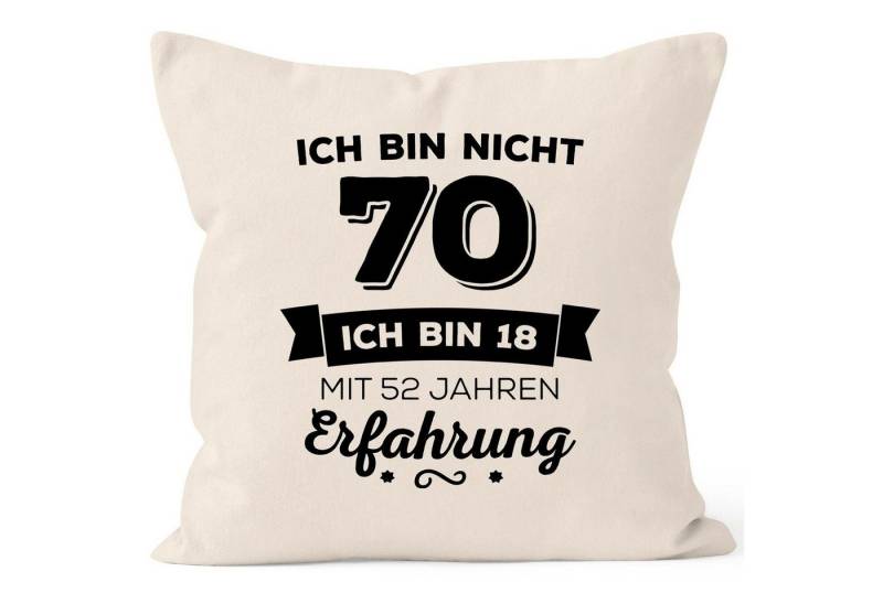 MoonWorks Dekokissen Kissen-Bezug Ich bin nicht [object Object] sondern ich bin 18 mit {[object Object]_jahre_erfahrung} Jahren Erfahrung Geburtstag Geschenk Kissen Moonworks® von MoonWorks