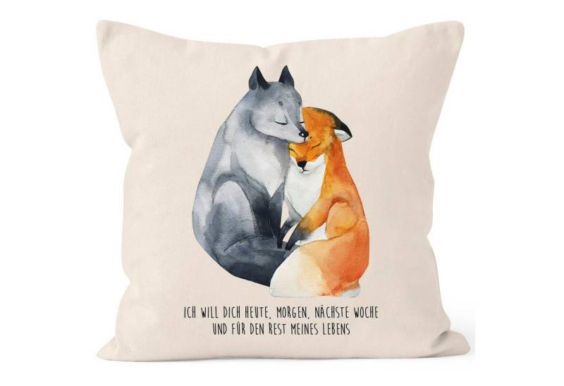 MoonWorks Dekokissen Kissen-Bezug Ich will dich heute morgen nächste Woche Fuchs Geschenk Liebe Spruch verliebt Freund Freundin Kissen-Hülle Baumwolle MoonWorks® von MoonWorks