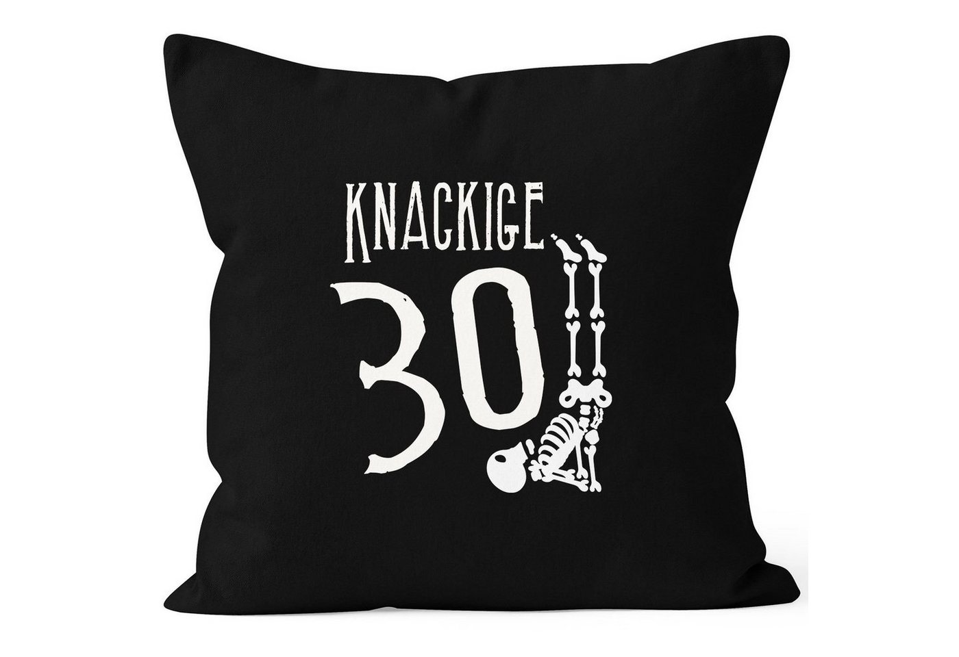 MoonWorks Dekokissen Kissen-Bezug Knackige [object Object] runder Geburtstag Geschenk Skelett Knochen Lustig MoonWorks® von MoonWorks