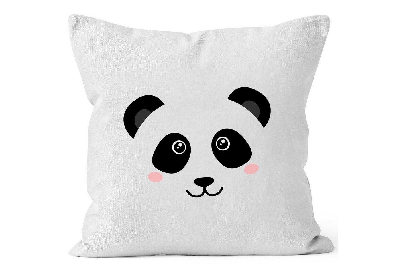 MoonWorks Dekokissen Kissen-Bezug Panda Gesicht Pandabär Tiergesichter Kissen-Hülle Deko-Kissen Baumwolle MoonWorks® von MoonWorks