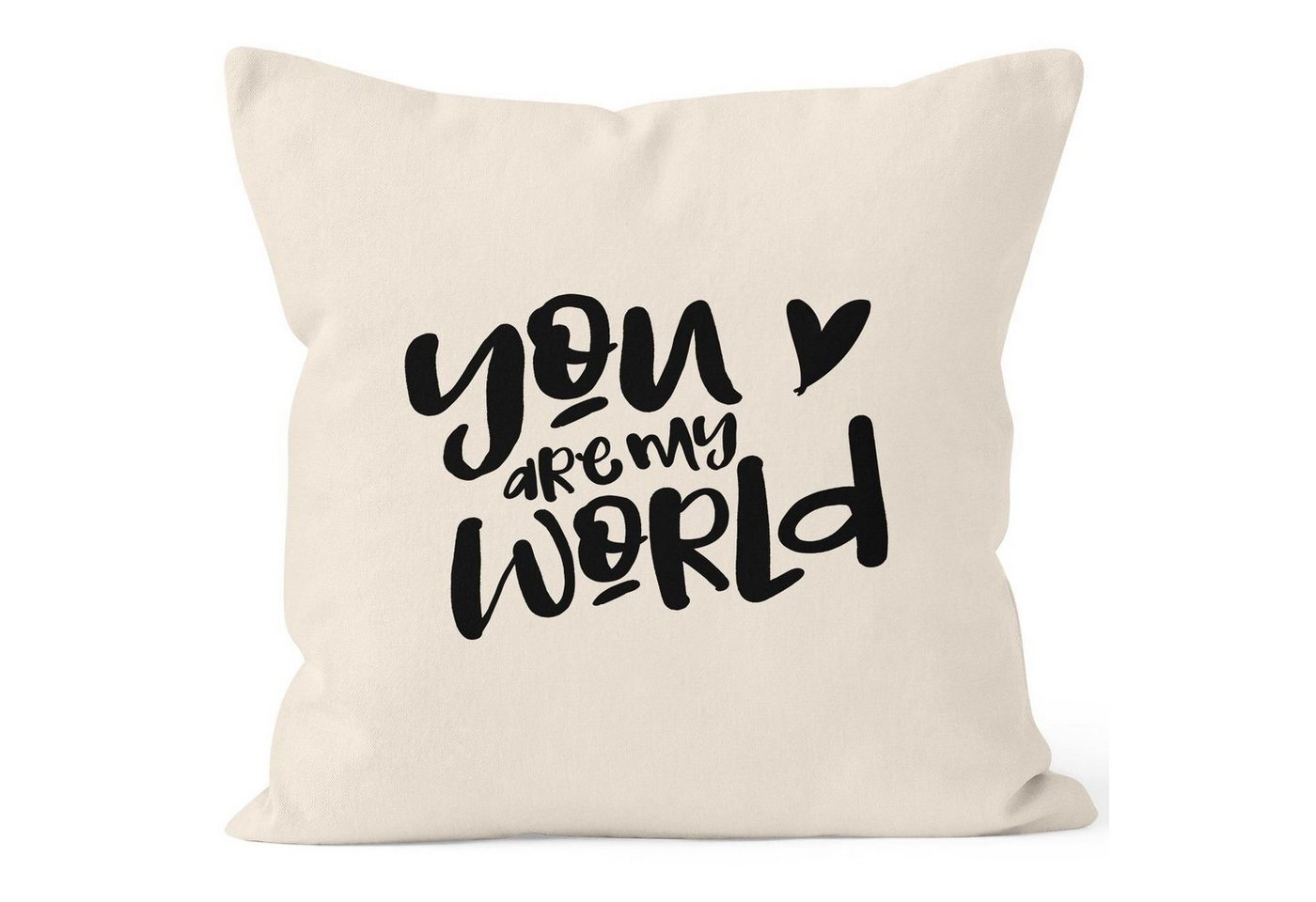 MoonWorks Dekokissen Kissen-Bezug Your are my World Du bist meine Welt Liebe Geschenk Valentinstag Baumwolle MoonWorks® von MoonWorks