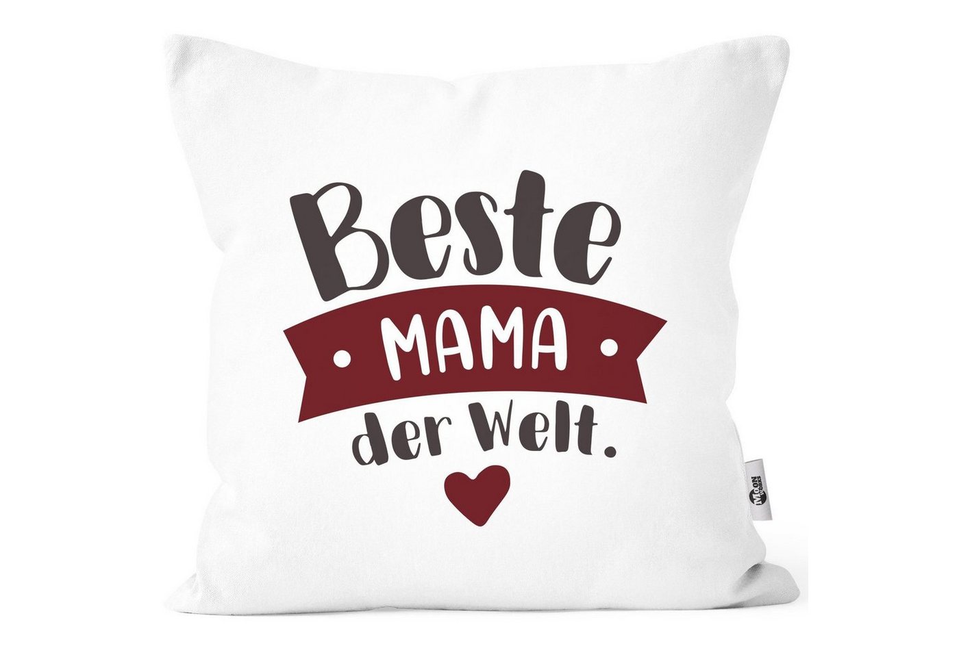 MoonWorks Dekokissen Kissenbezug Beste/r Mama/Papa der Welt Geschenk Mama Papa Geburtstag Weihnachten Danke sagen Moonworks® von MoonWorks