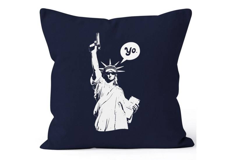MoonWorks Dekokissen Kissenbezug Freiheitsstatue Liberty Statue 40x40 Baumwolle MoonWorks® von MoonWorks