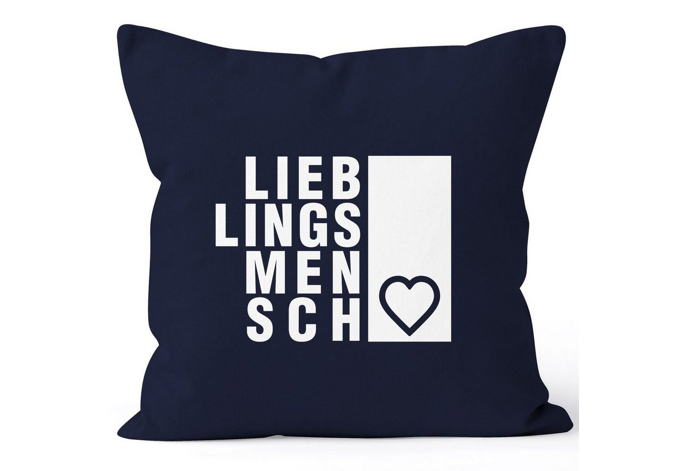 MoonWorks Dekokissen Kissenbezug Lieblingsmensch Geschenk Freundschaft Partner Freundin Moonworks® von MoonWorks