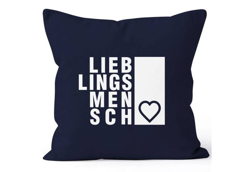 MoonWorks Dekokissen Kissenbezug Lieblingsmensch Geschenk Freundschaft Partner Freundin Moonworks® von MoonWorks