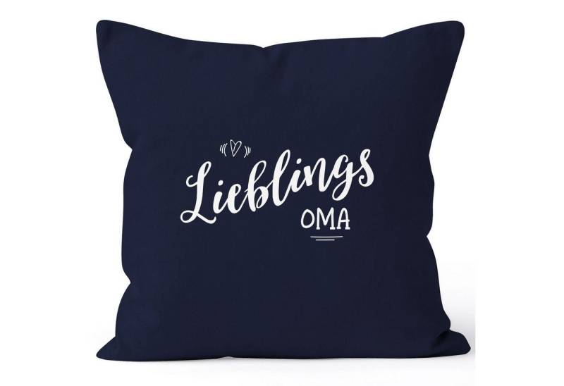 MoonWorks Dekokissen Kissenbezug Lieblingsoma Geschenk Familie Oma Großmutter Großeltern Family Kissen-Hülle Deko-Kissen 40x40 Baumwolle MoonWorks® von MoonWorks