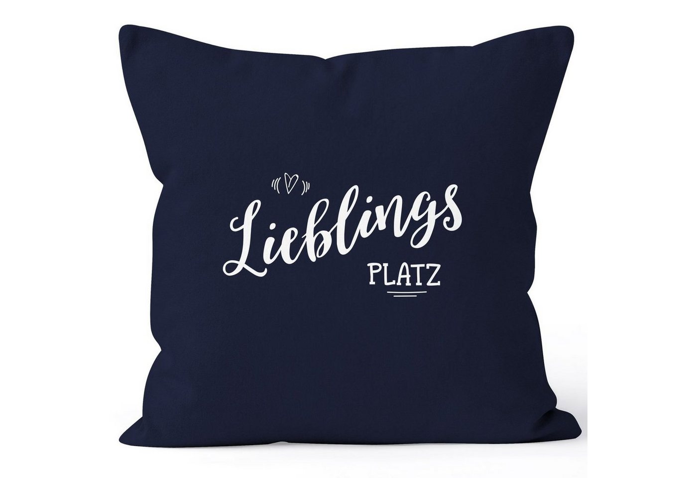 MoonWorks Dekokissen Kissenbezug Lieblingsplatz Geschenk Kissen-Hülle Deko-Kissen 40x40 MoonWorks® von MoonWorks