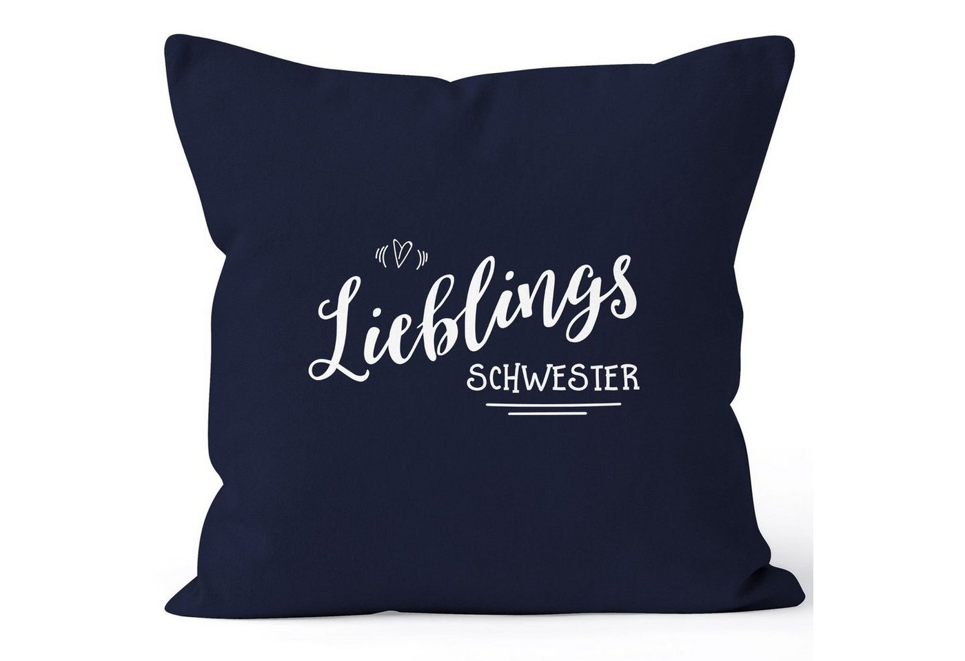 MoonWorks Dekokissen Kissenbezug Lieblingsschwester Geschenk Schwester Familie Geschwister Lieblingsmensch 40x40 Baumwolle MoonWorks® von MoonWorks