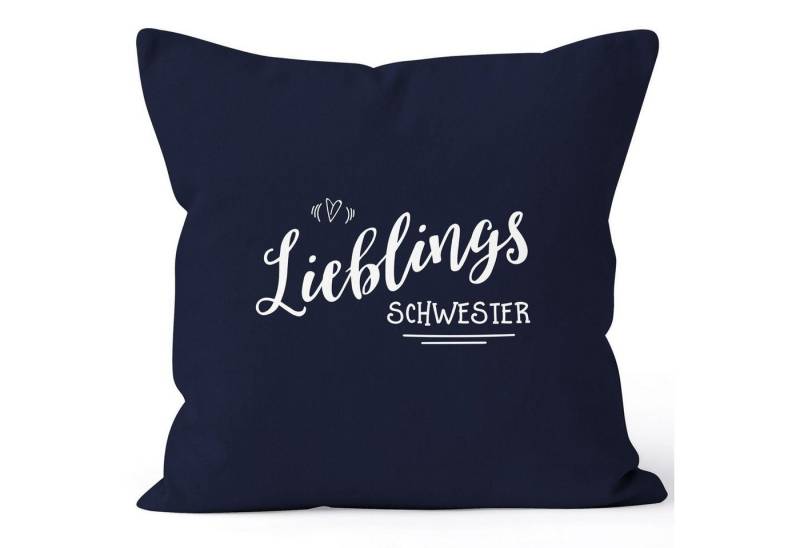 MoonWorks Dekokissen Kissenbezug Lieblingsschwester Geschenk Schwester Familie Geschwister Lieblingsmensch 40x40 Baumwolle MoonWorks® von MoonWorks