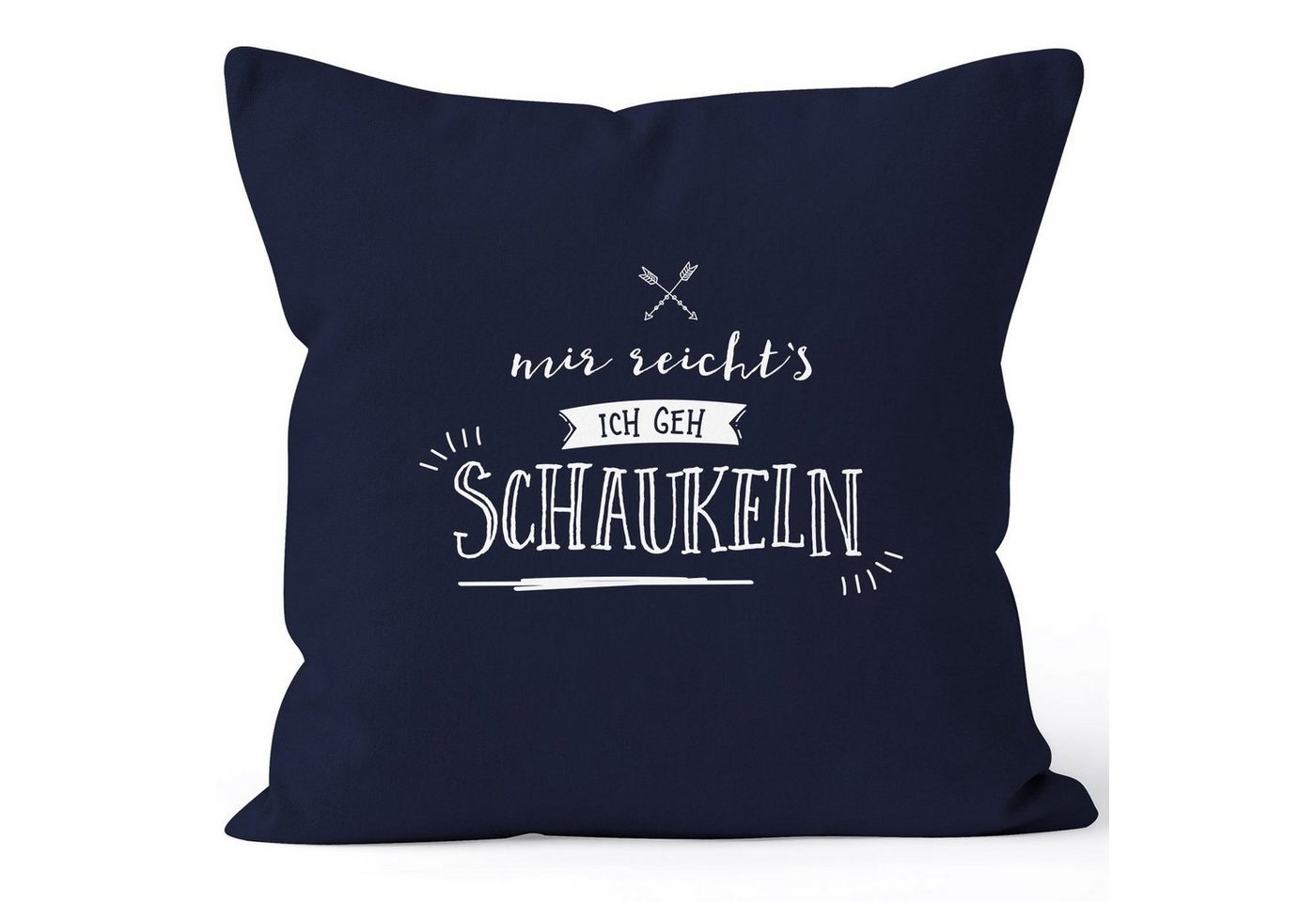 MoonWorks Dekokissen Kissenbezug Mir reichts ich geh schaukeln Sprüche Spruch Kissenhülle Dekokissen 40x40 Baumwolle MoonWorks® von MoonWorks