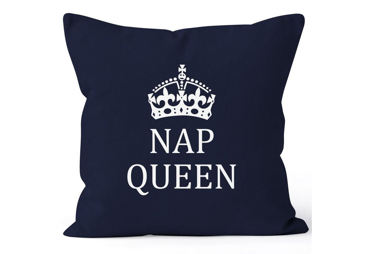 MoonWorks Dekokissen Kissenbezug NAP Queen Crown Kissen-Hülle Deko-Kissen Baumwolle MoonWorks® von MoonWorks