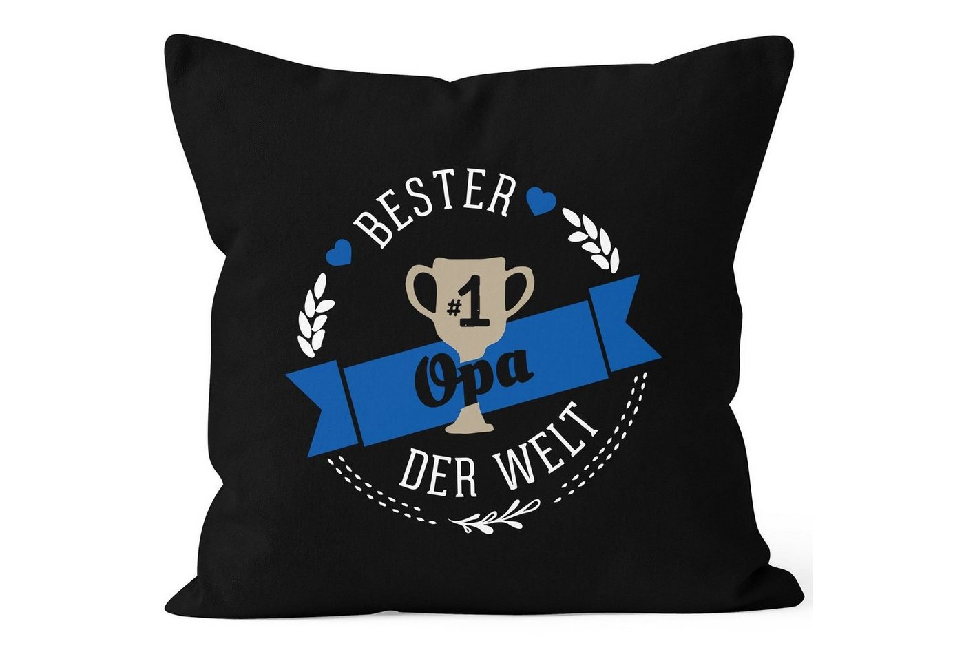 MoonWorks Dekokissen Kissenbezug {bester_t_[object Object]} [object Object] der Welt Geschenk für [object Object] Baumwolle MoonWorks® von MoonWorks
