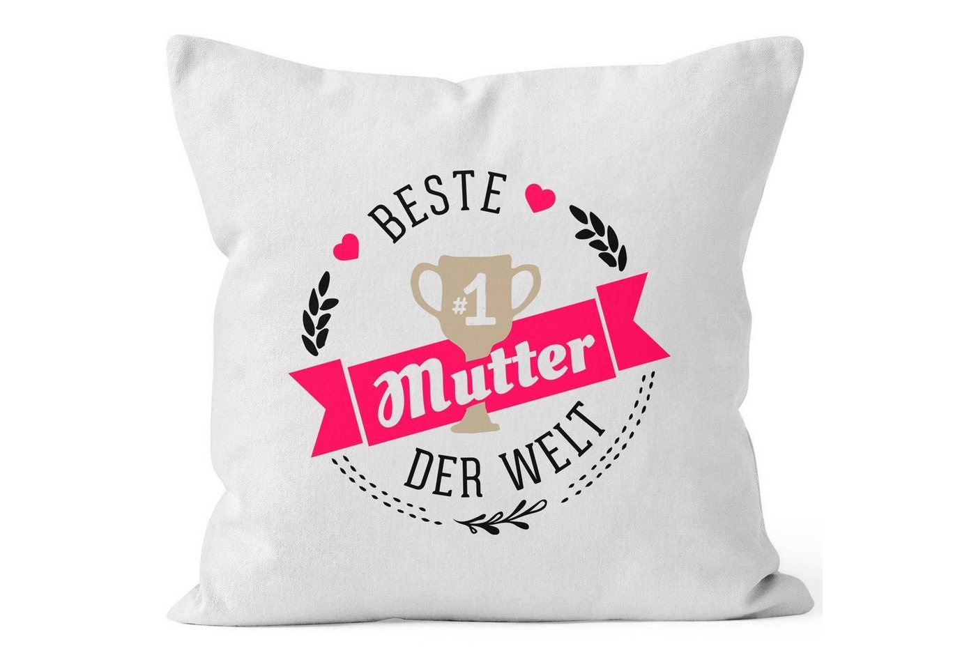 MoonWorks Dekokissen Kissenbezug {bester_t_[object Object]} [object Object] der Welt Geschenk für [object Object] Baumwolle MoonWorks® von MoonWorks