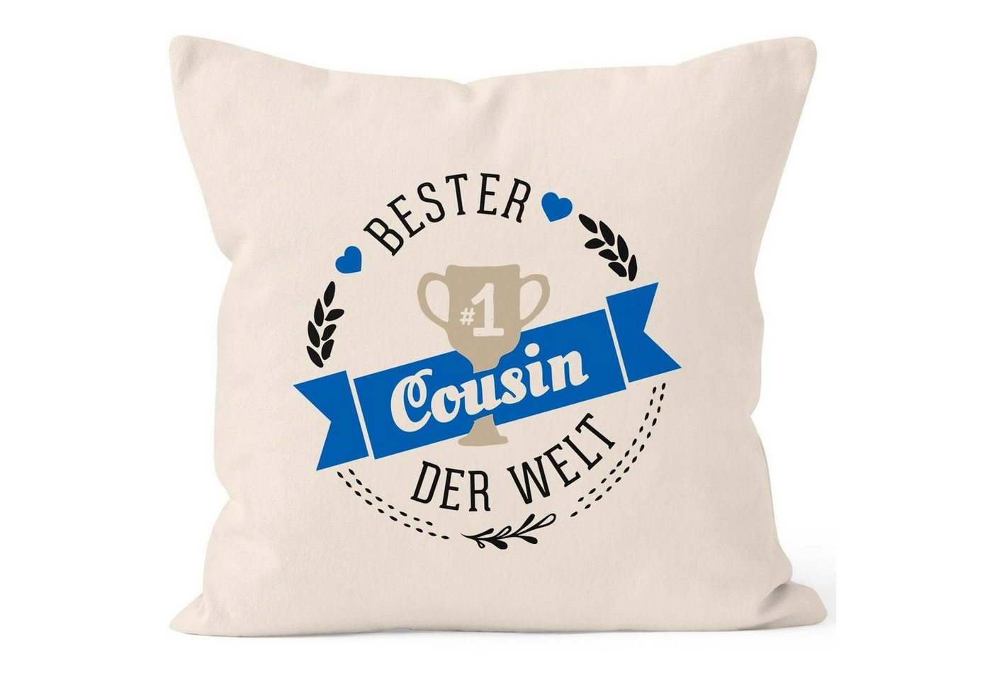 MoonWorks Dekokissen Kissenbezug {bester_t_[object Object]} [object Object] der Welt Geschenk für [object Object] Baumwolle MoonWorks® von MoonWorks