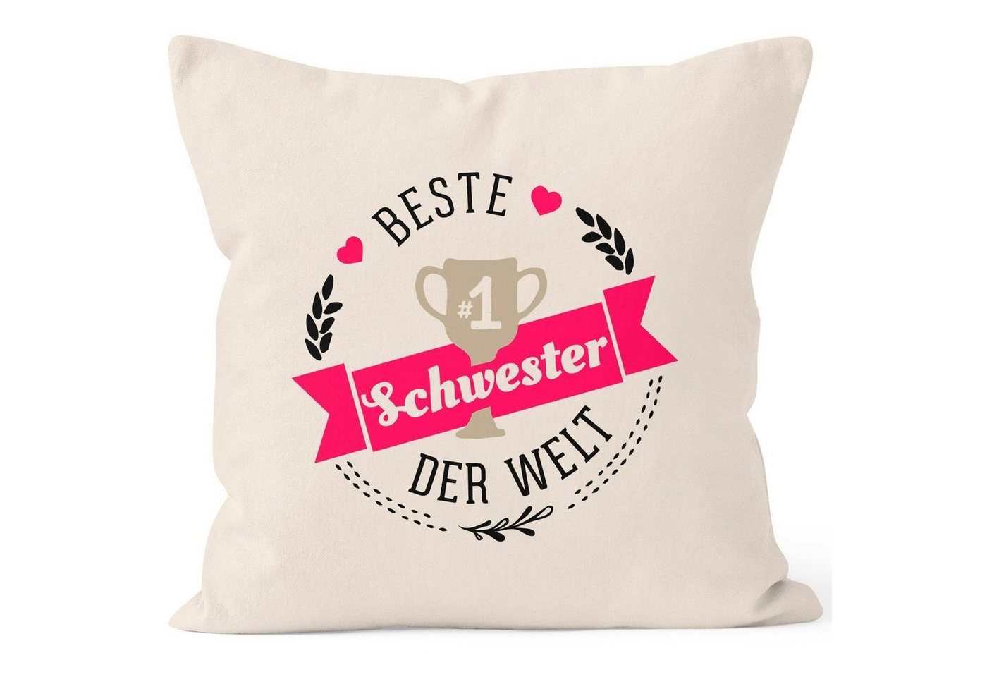 MoonWorks Dekokissen Kissenbezug {bester_t_[object Object]} [object Object] der Welt Geschenk für [object Object] Baumwolle MoonWorks® von MoonWorks