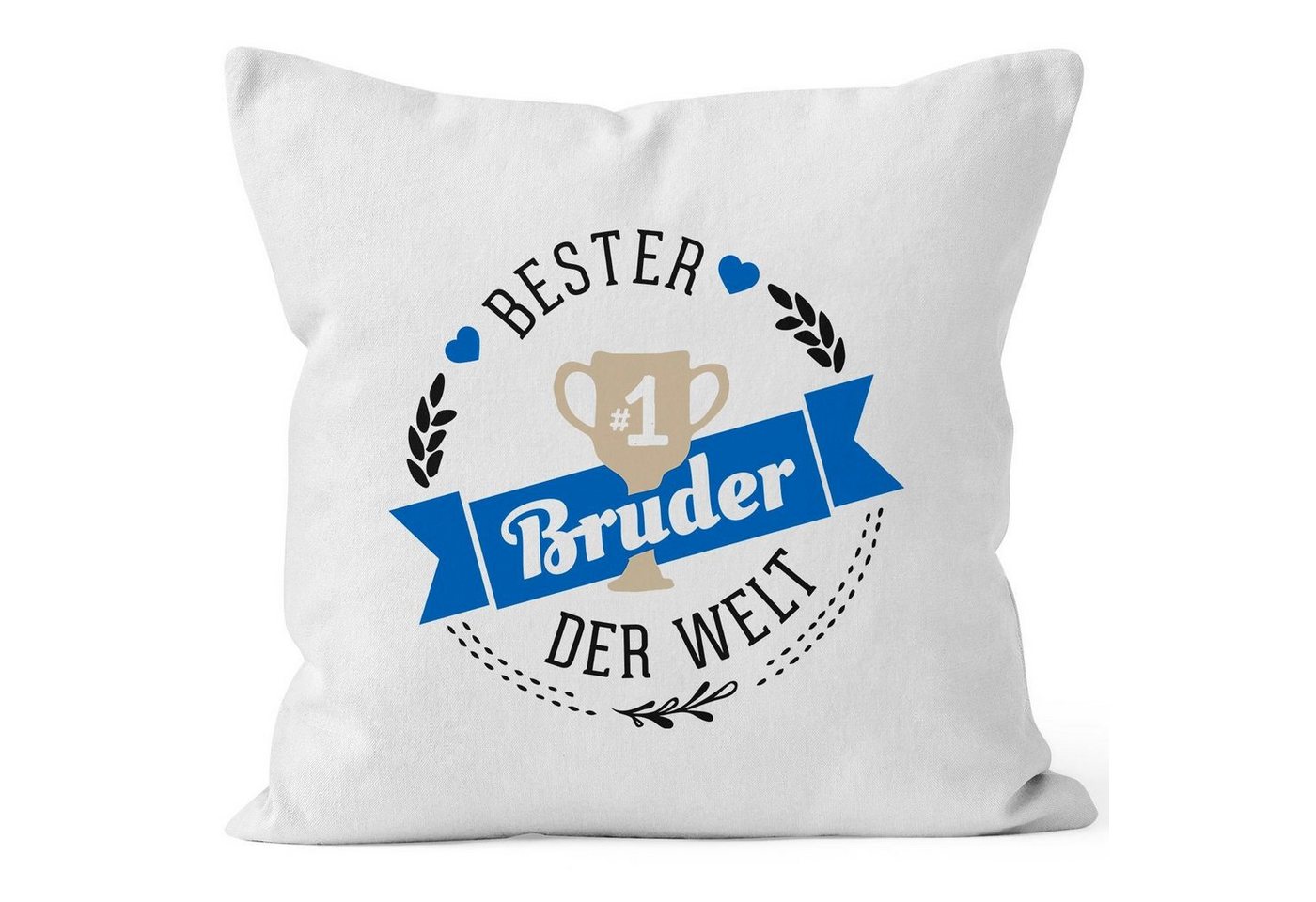 MoonWorks Dekokissen Kissenbezug {bester_t_[object Object]} [object Object] der Welt Geschenk für [object Object] Baumwolle MoonWorks® von MoonWorks