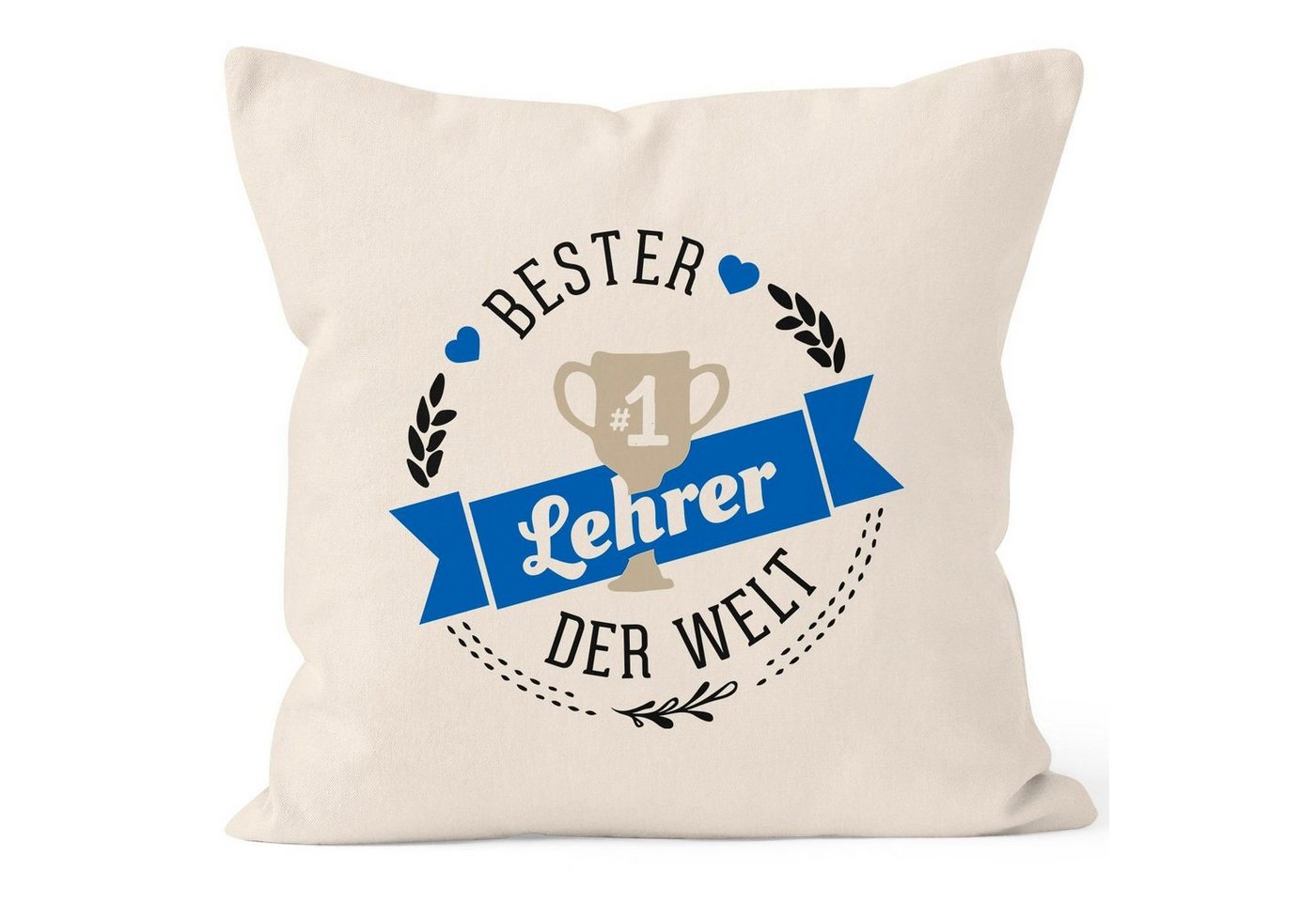 MoonWorks Dekokissen Kissenbezug {bester_t_[object Object]} [object Object] der Welt Geschenk für [object Object] Baumwolle MoonWorks® von MoonWorks