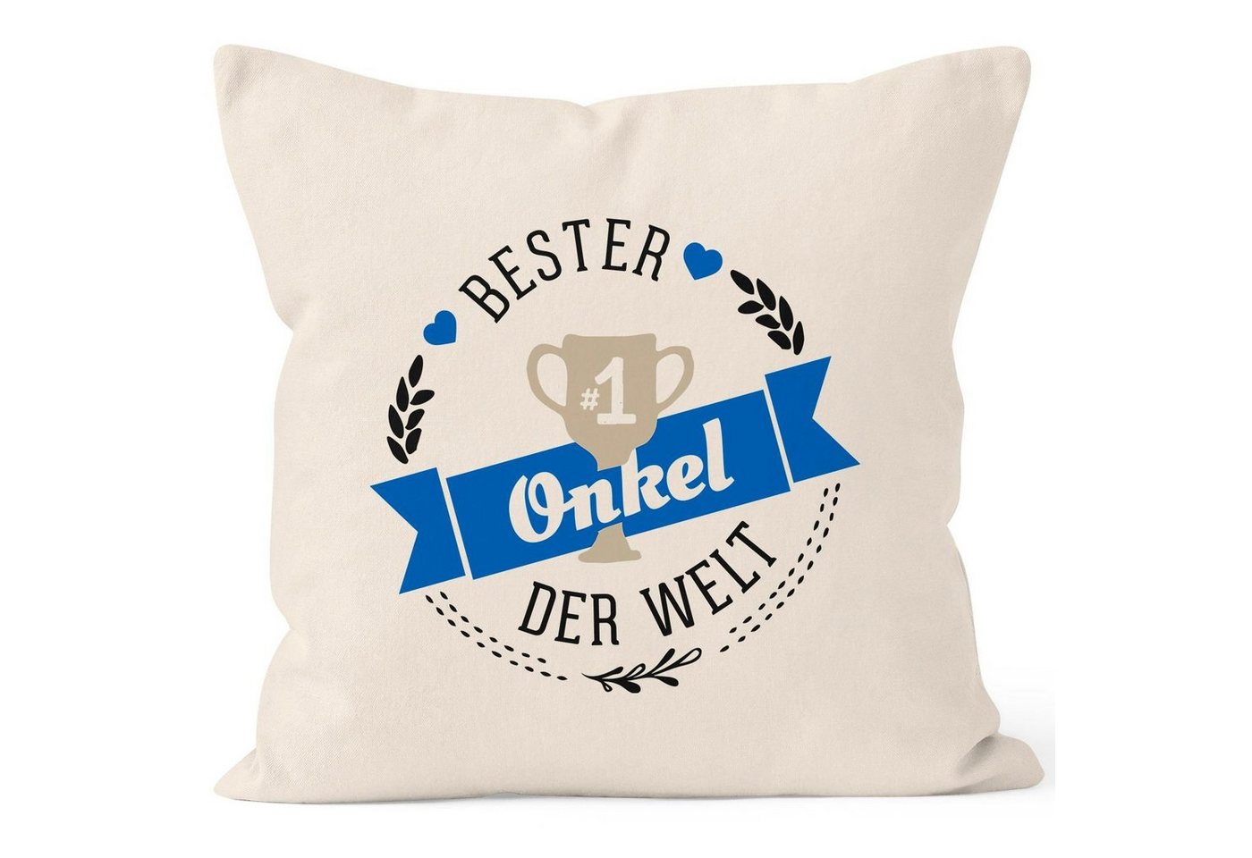 MoonWorks Dekokissen Kissenbezug {bester_t_[object Object]} [object Object] der Welt Geschenk für [object Object] Baumwolle MoonWorks® von MoonWorks