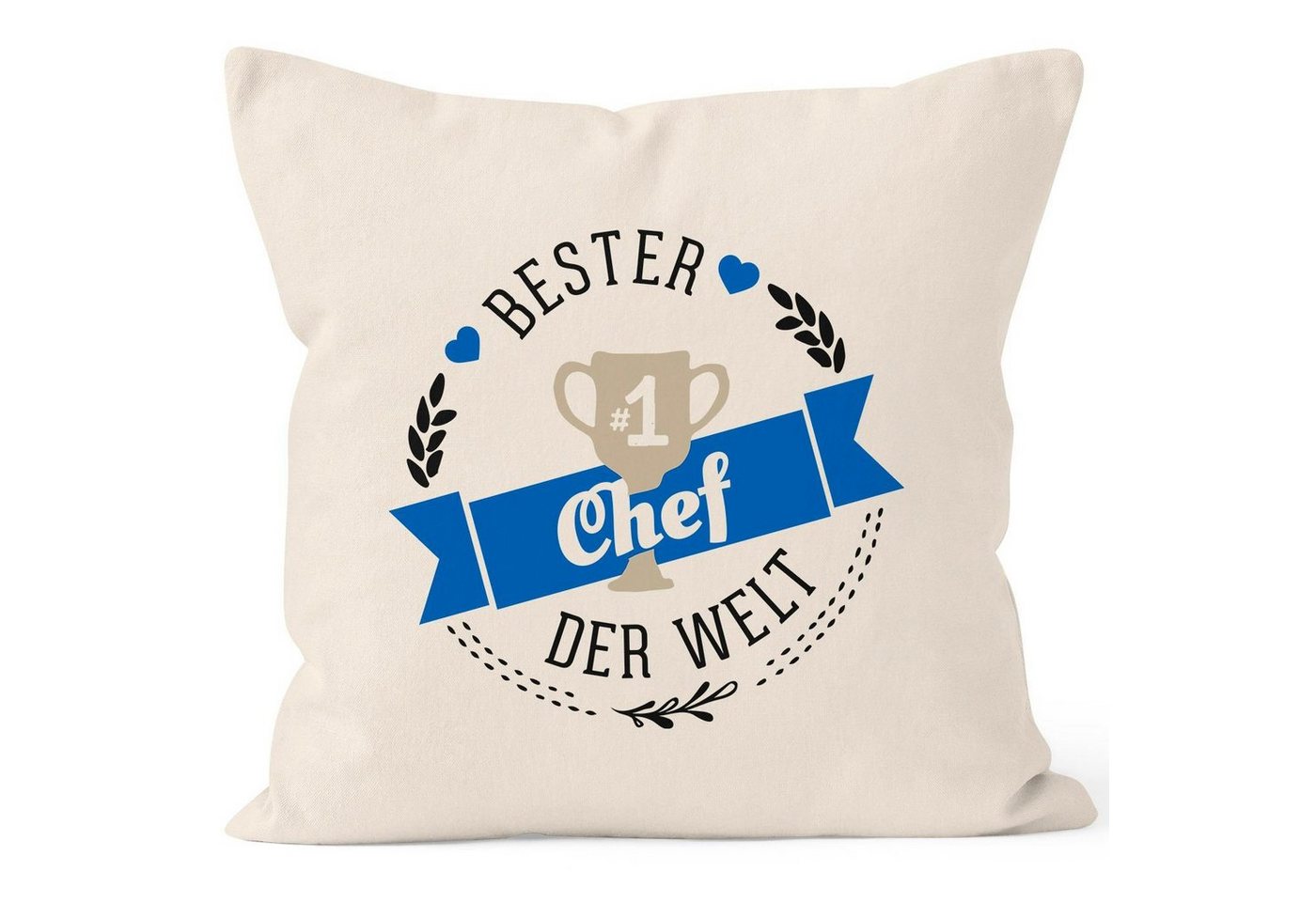 MoonWorks Dekokissen Kissenbezug {bester_t_[object Object]} [object Object] der Welt Geschenk für [object Object] Baumwolle MoonWorks® von MoonWorks