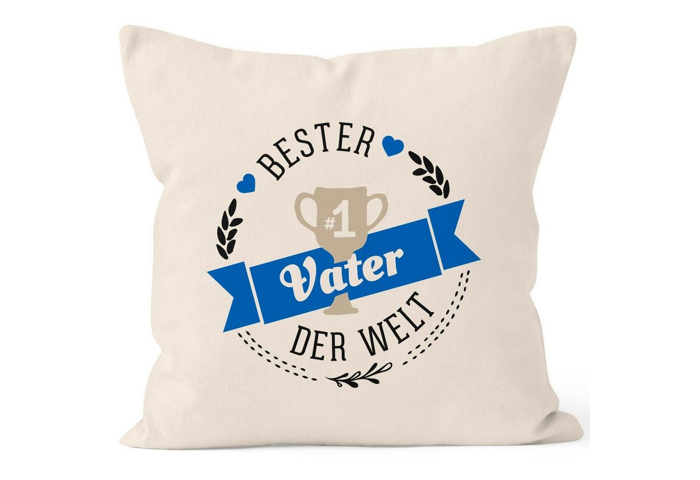MoonWorks Dekokissen Kissenbezug {bester_t_[object Object]} [object Object] der Welt Geschenk für [object Object] Baumwolle MoonWorks® von MoonWorks