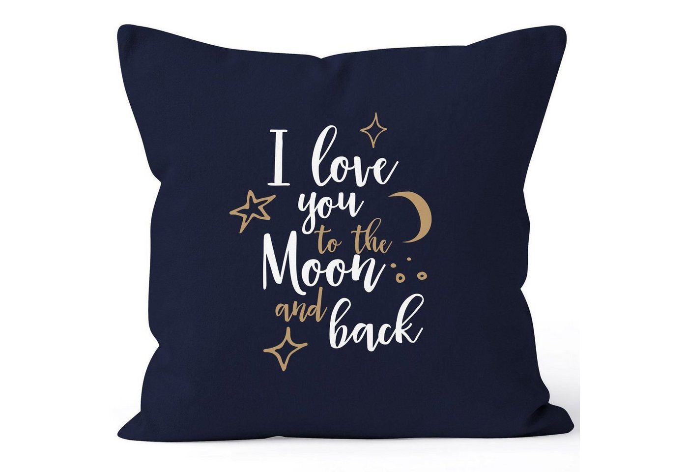 MoonWorks Dekokissen Kissenbezug für Freund, I love you to the moon and back Geschenk Liebe Moonworks von MoonWorks