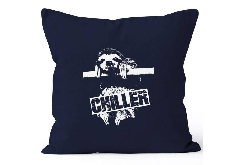 MoonWorks Dekokissen Lustiger Kissenbezug Faultier Born Chiller Sloth Kissen MoonWorks® von MoonWorks