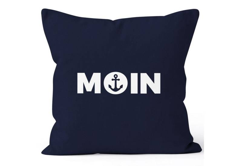 MoonWorks Dekokissen Maritmer Kissenbezug Moin mit Anker Deko-Kissen MoonWorks® von MoonWorks