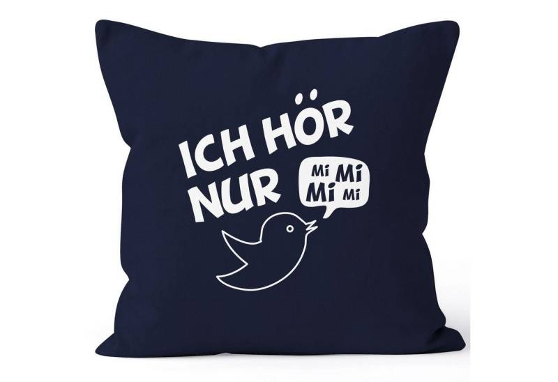 MoonWorks Dekokissen lustiger Kissenbezug Ich hör nur Mi Mi Mi MiMiMi Kissen-Hülle Deko-Kissen 40x40 Baumwolle MoonWorks® von MoonWorks