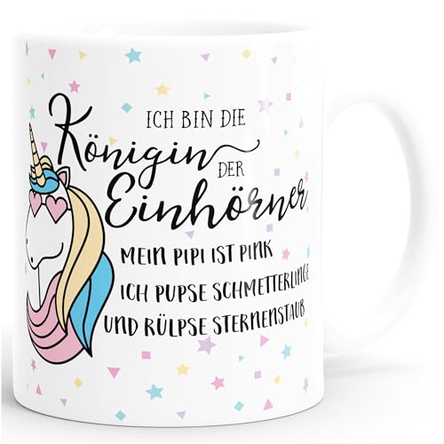 MoonWorks Einhorn Tasse mit Spruch ich Bin die Königin der Einhörner Einhorn-Tasse einfarbig weiß Unisize MoonWorks Einhorn Tasse mit Spruch ich Bin die Königin der Einhörner Einhorn-Tasse einfarbig weiß Unisize von MoonWorks