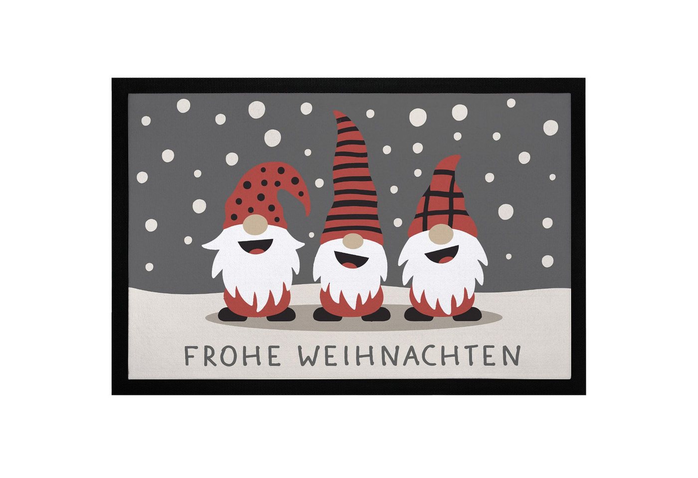 MoonWorks Fußmatte Fußmatte Frohe Weihnachten Wichtel Wintermotiv Schneeflocken Gnomes, rechteckig MoonWorks Fußmatte Fußmatte Frohe Weihnachten Wichtel Wintermotiv Schneeflocken Gnomes, rechteckig von MoonWorks
