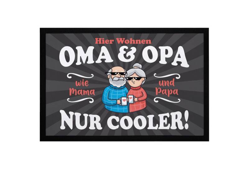 MoonWorks Fußmatte Fußmatte Geschenk Hier wohnen Oma und Opa Großeltern lustige, rechteckig MoonWorks Fußmatte Fußmatte Geschenk Hier wohnen Oma und Opa Großeltern lustige, rechteckig von MoonWorks