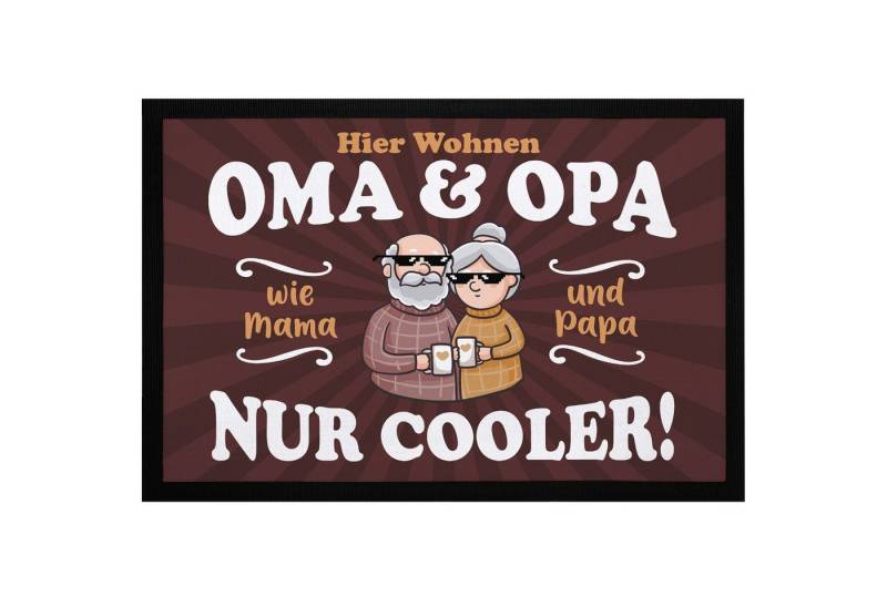 MoonWorks Fußmatte Fußmatte Geschenk Hier wohnen Oma und Opa Großeltern lustige, rechteckig MoonWorks Fußmatte Fußmatte Geschenk Hier wohnen Oma und Opa Großeltern lustige, rechteckig von MoonWorks