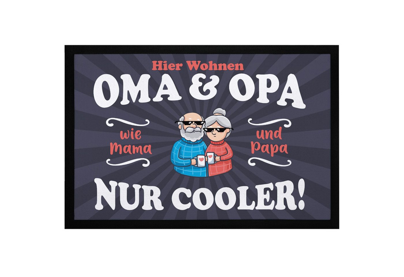 MoonWorks Fußmatte Fußmatte Geschenk Hier wohnen Oma und Opa Großeltern lustige, rechteckig MoonWorks Fußmatte Fußmatte Geschenk Hier wohnen Oma und Opa Großeltern lustige, rechteckig von MoonWorks