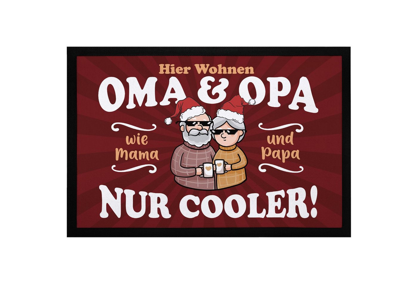 MoonWorks Fußmatte Fußmatte Geschenk Hier wohnen Oma und Opa Großeltern lustige, rechteckig MoonWorks Fußmatte Fußmatte Geschenk Hier wohnen Oma und Opa Großeltern lustige, rechteckig von MoonWorks