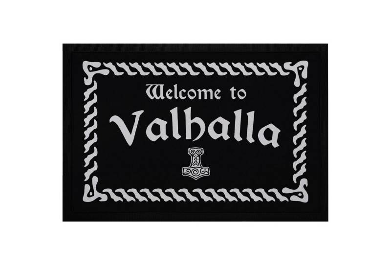 MoonWorks Fußmatte Fußmatte mit Spruch Welcome to Valhalla Willkommen nordische, rechteckig von MoonWorks