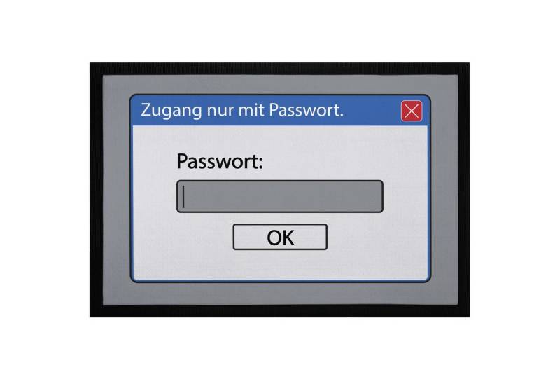 MoonWorks Fußmatte Fußmatte mit Spruch Zugang nur mit Passwort Parodie Computer digital, rechteckig von MoonWorks