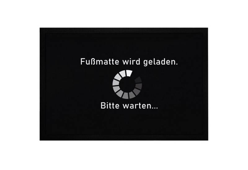 MoonWorks Fußmatte Fußmatte mit Spruch lustig Fußmatte wird geladen Bitte warten loading, rechteckig von MoonWorks
