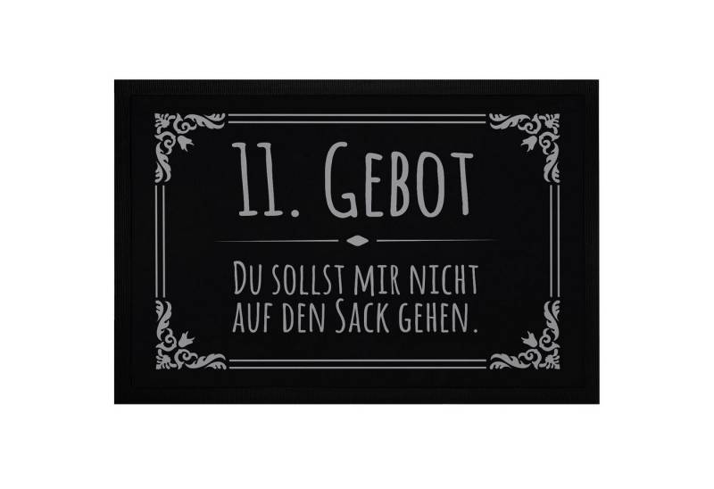 MoonWorks Fußmatte Fußmatte mit lustigem Spruch 11.Gebot: Du sollst mir nicht auf den, rechteckig von MoonWorks