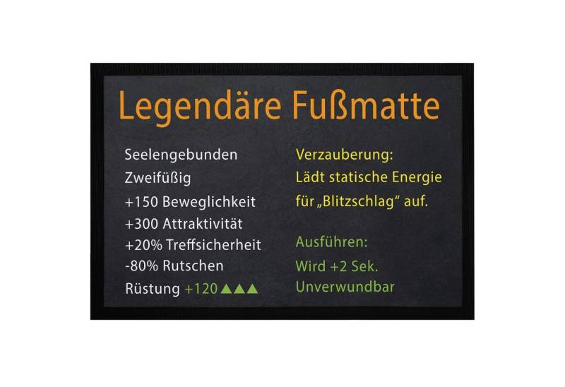MoonWorks Fußmatte Legendäre Fußmatte mit Gaming Motiv für Nerds Geeks Computer-Spiel, rechteckig von MoonWorks