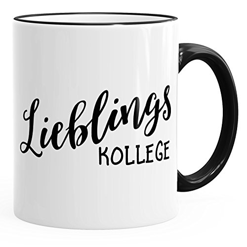 MoonWorks Geschenk-Tasse Lieblingskollege Geschenk Freundschaft Kollege Arbeitskollege Büro Kaffeetasse Teetasse Keramiktasse schwarz unisize von MoonWorks