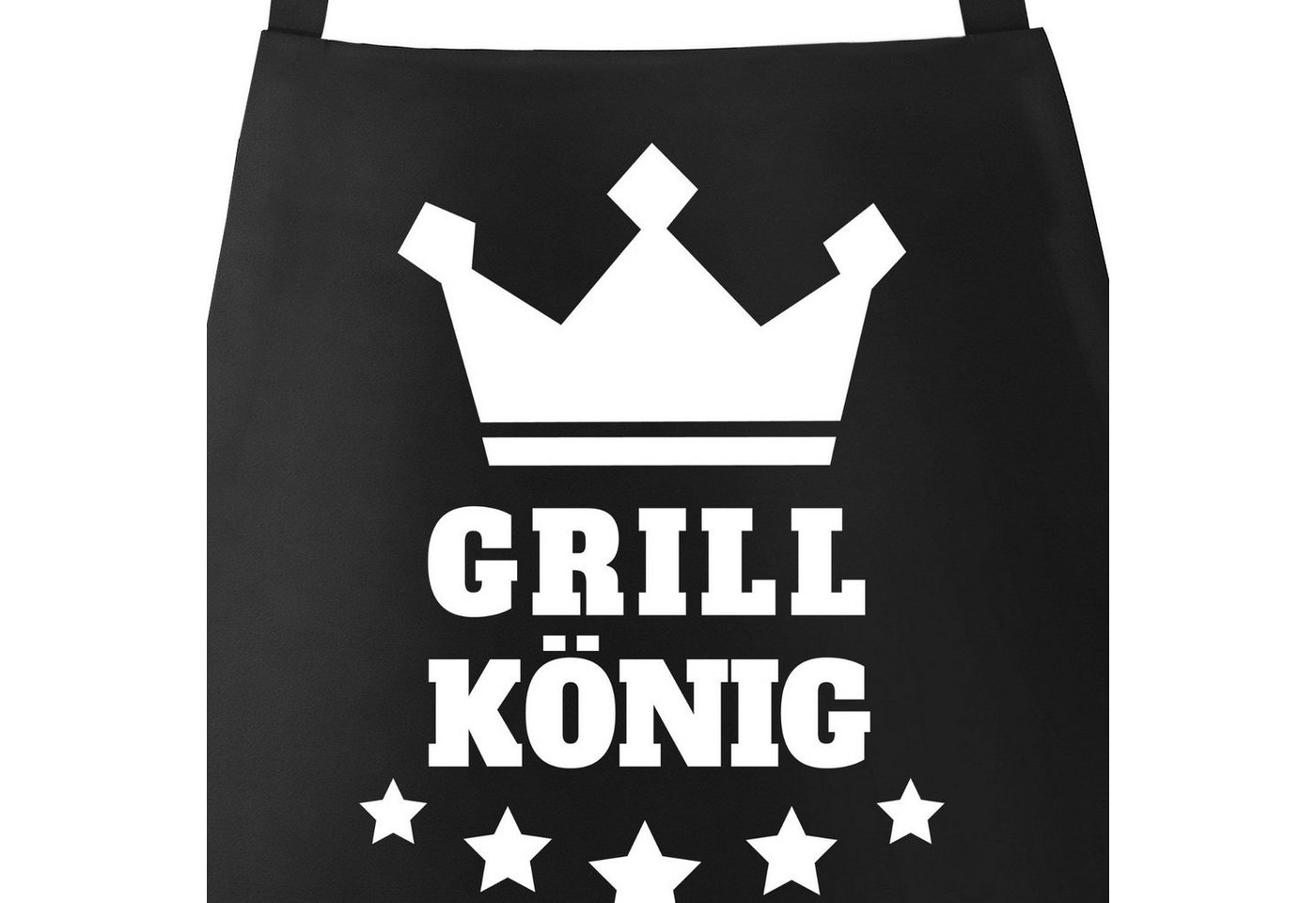 MoonWorks Grillschürze Grill-Schürze für Männer Grill-König Krone Sterne Moonworks®, mit kreativem Aufdruck von MoonWorks