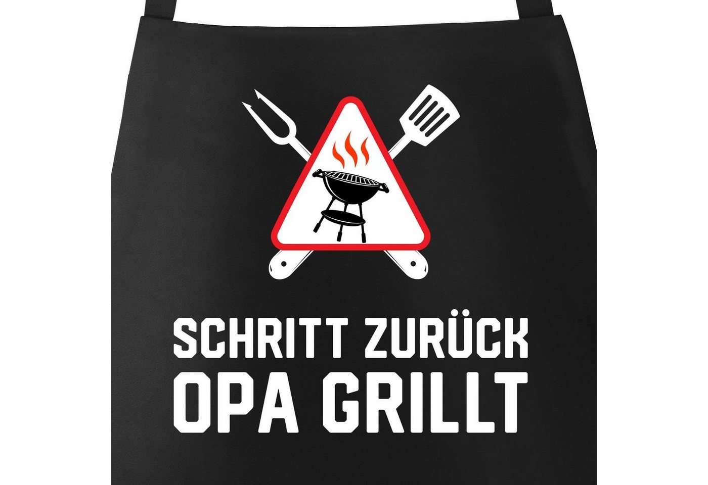 MoonWorks Grillschürze Grill-Schürze für Männer mit Spruch Schritt zurück [object Object] grillt Baumwoll-Schürze Grill-schürze Küchenschürze Moonworks®, mit kreativem Aufdruck von MoonWorks