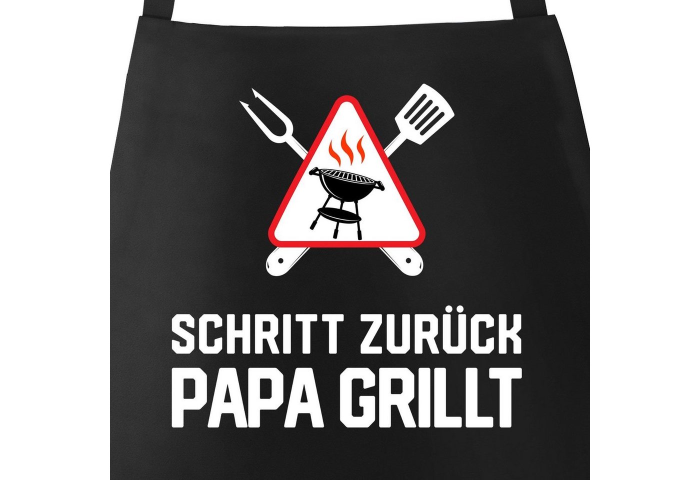 MoonWorks Grillschürze Grill-Schürze für Männer mit Spruch Schritt zurück [object Object] grillt Baumwoll-Schürze Grill-schürze Küchenschürze Moonworks®, mit kreativem Aufdruck von MoonWorks