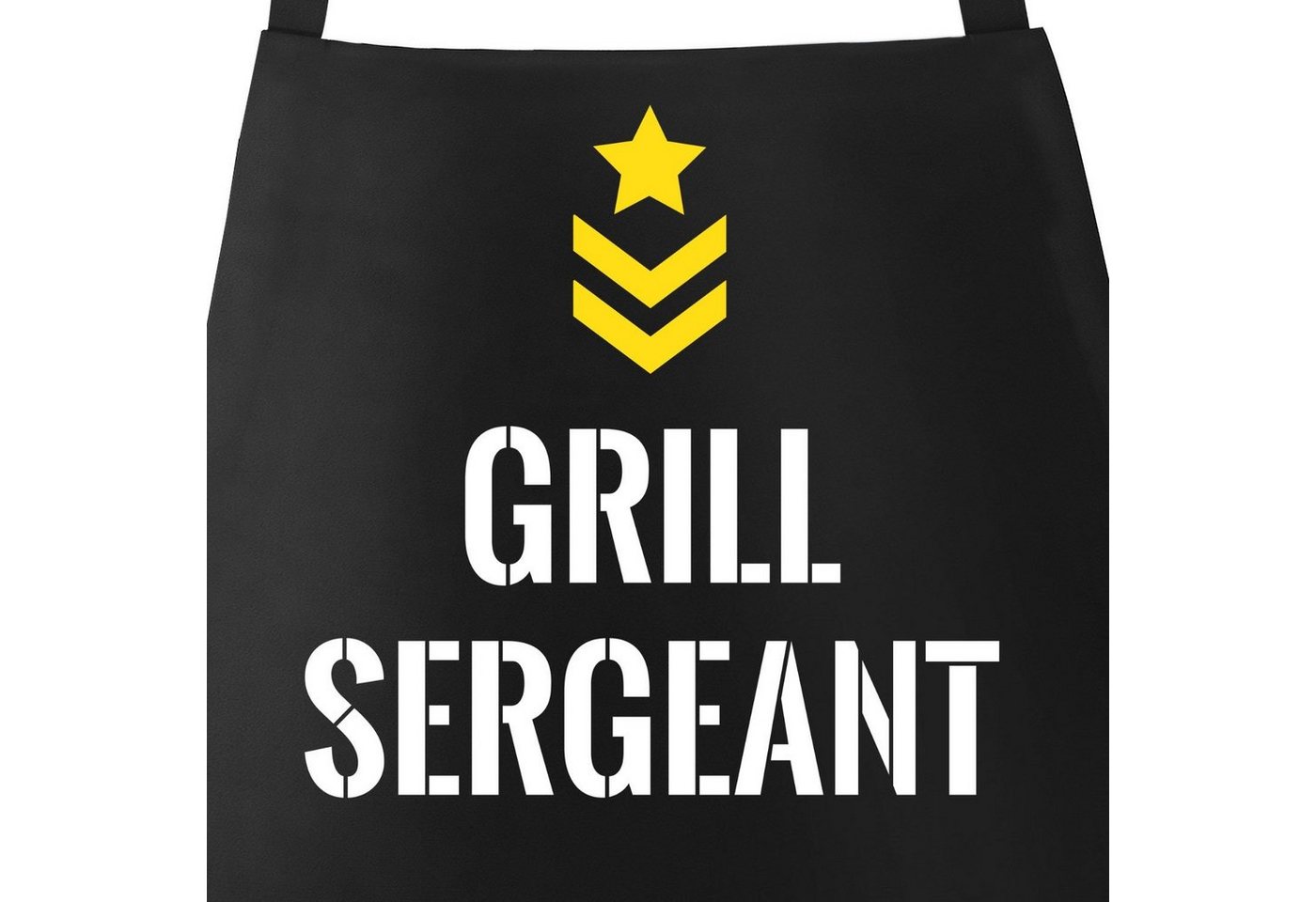 MoonWorks Grillschürze Grill Sergeant Grill-Schürze für Herren mit Spruch Moonworks®, mit kreativem Aufdruck von MoonWorks