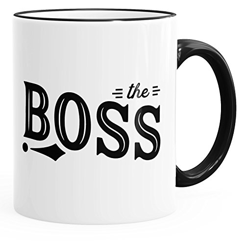 MoonWorks Kaffee-Tasse Chef-Tasse The Boss mit Farbiger Kante schwarz Unisize MoonWorks Kaffee-Tasse Chef-Tasse The Boss mit Farbiger Kante schwarz Unisize von MoonWorks