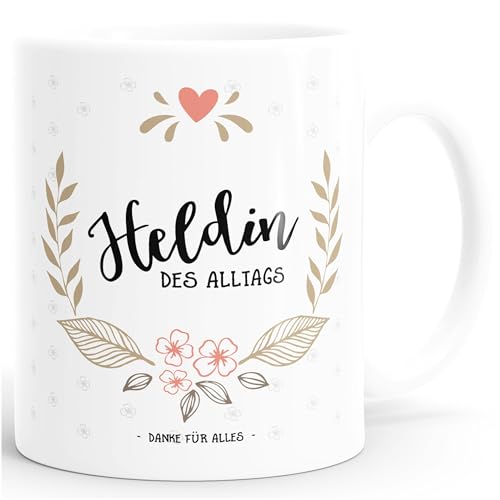 MoonWorks Kaffee-Tasse Geschenk-Tasse Heldin des Alltags weiß Unisize MoonWorks Kaffee-Tasse Geschenk-Tasse Heldin des Alltags weiß Unisize von MoonWorks