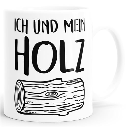 MoonWorks Kaffee-Tasse Ich und Mein Holz Holzi einfarbig weiß Unisize MoonWorks Kaffee-Tasse Ich und Mein Holz Holzi einfarbig weiß Unisize von MoonWorks