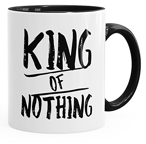 MoonWorks Kaffee-Tasse King of Nothing Tasse für Paare Geschenk zur Hochzeit schwarz Unisize von MoonWorks