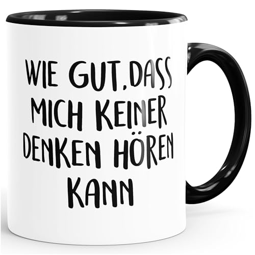 MoonWorks Kaffee-Tasse Spruch wie gut DASS Mich keiner Denken hören Innenfarbe schwarz Unisize MoonWorks Kaffee-Tasse Spruch wie gut DASS Mich keiner Denken hören Innenfarbe schwarz Unisize von MoonWorks