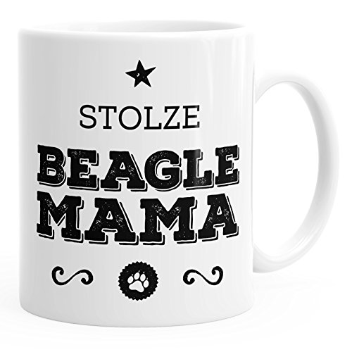 MoonWorks Kaffee-Tasse Stolze Beagle Mama Beagle Besitzerin Hundebesitzerin weiß unisize von MoonWorks